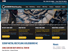 Tablet Screenshot of goldsboroscrapmetalrecycling.com
